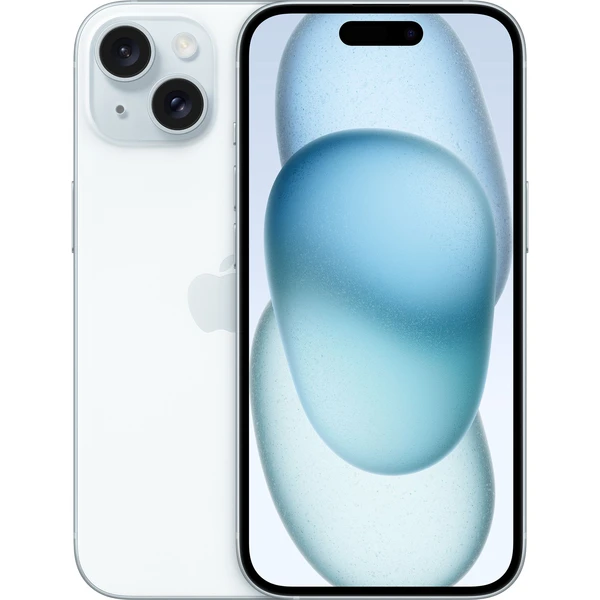 iPhone 15 – modrý (ilustrační obrázek modelu)