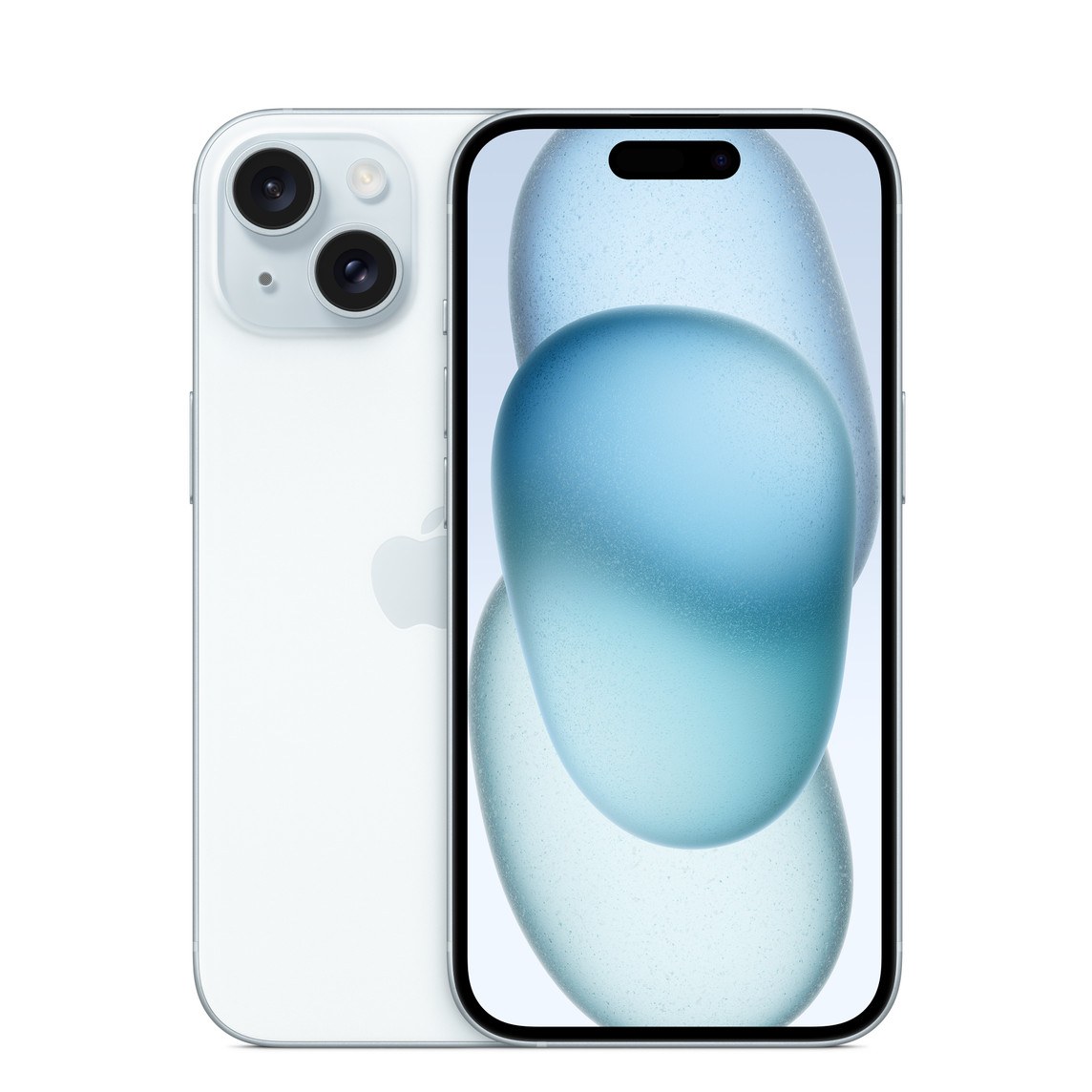 iPhone 15 modrý — ilustrační produktový obrázek Apple