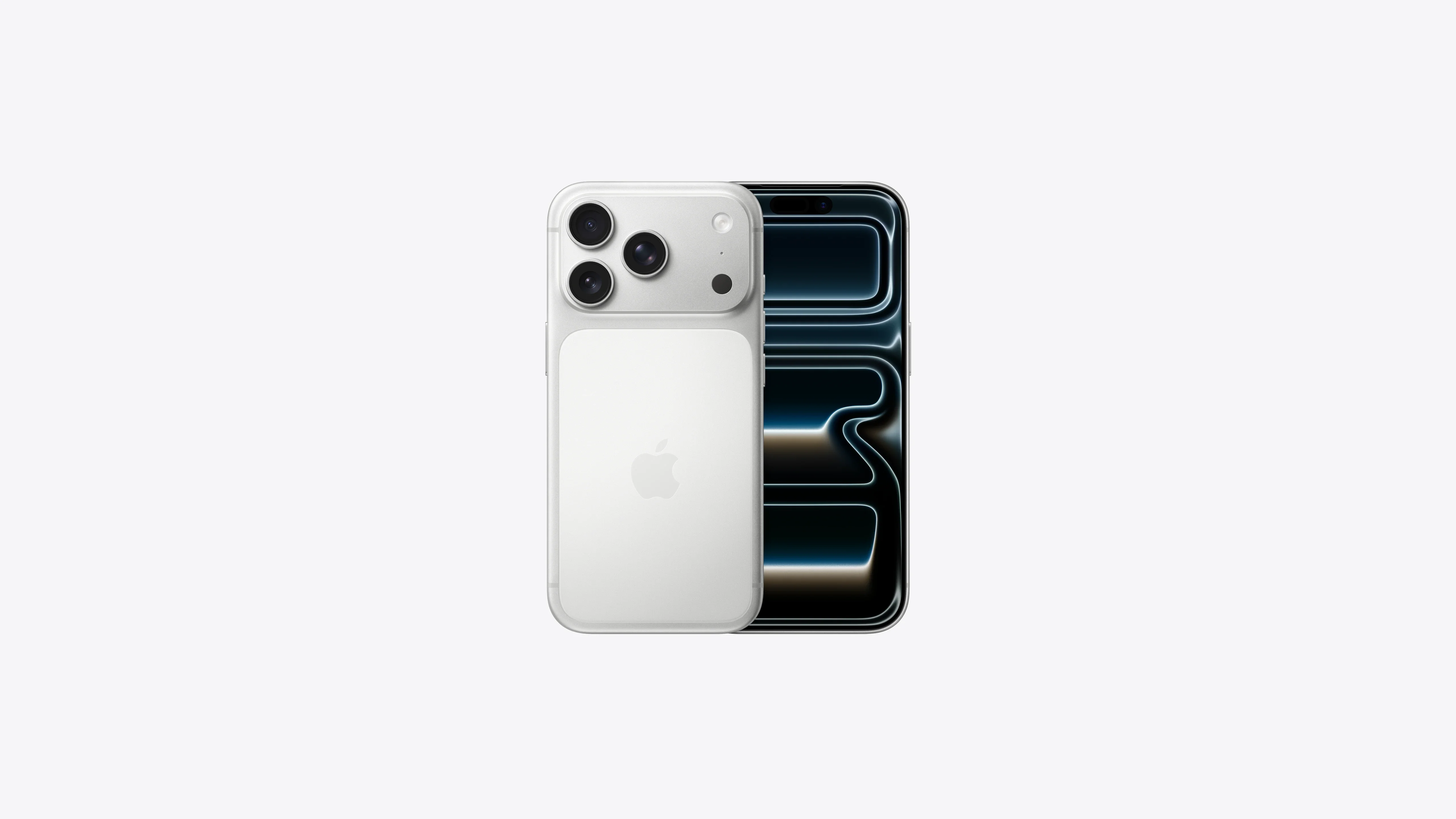 iPhone 17 Pro stříbrný — ilustrační produktový obrázek Apple