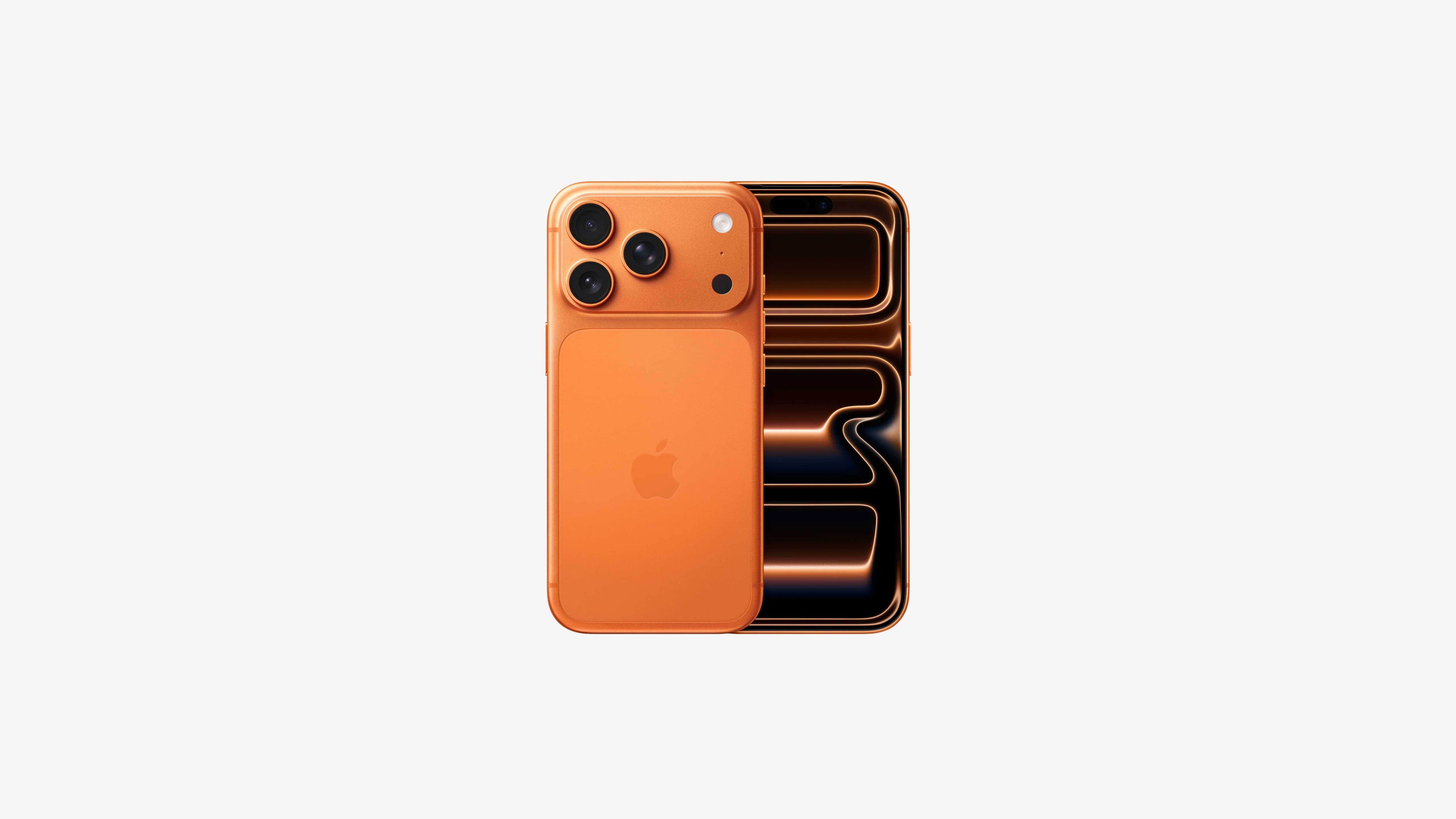 iPhone 17 Pro kosmicky oranžový — ilustrační produktový obrázek Apple